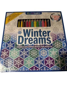 Colorcalm Winter Dreams Coloring Book Set - Blue, Teal, Purple